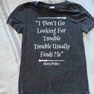 Kids Charcoal Harry Potter Quote Tee